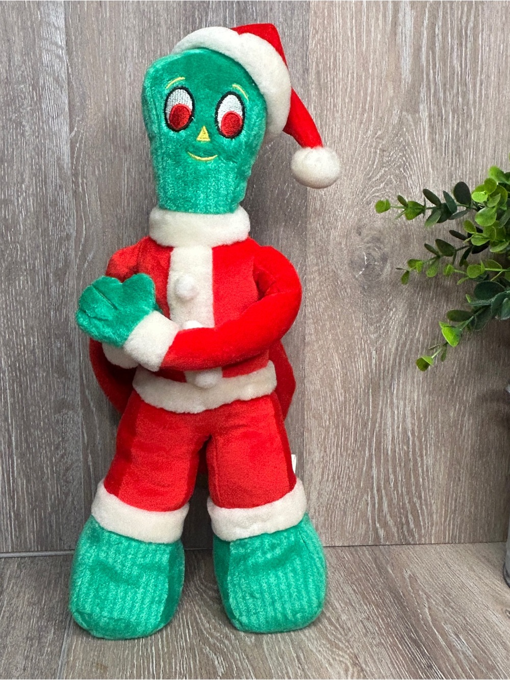 Vintage 1999 Gumby SantaClaus Plush 16" Christmas Holiday Collectible Good Stuff